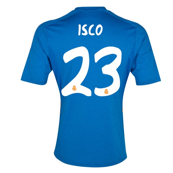 13-14 Real Madrid #23 Isco Away Blue Soccer Jersey Shirt - Click Image to Close